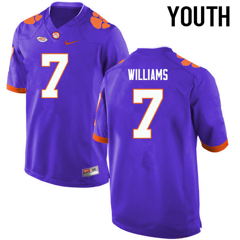 Youth Clemson Tigers #7 Mike Williams College Football Jerseys-Purple - Click Image to Close